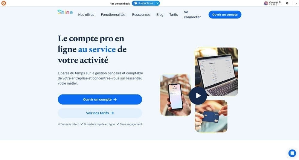 Le compte pro en ligne qui simplifie votre quotidien Shine