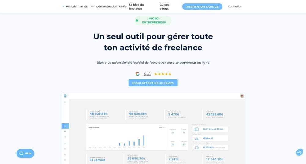 Freebe - Un seul outil pour gérer toute ton activité de freelance