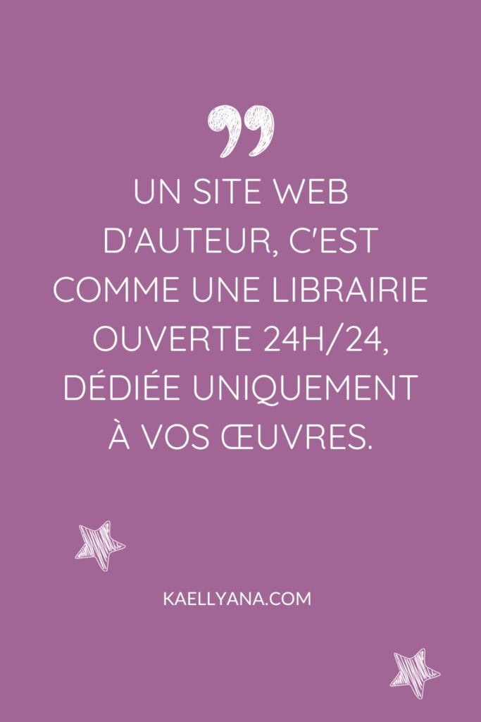 Un site web d'auteur, c'est comme une librairie ouverte 24h/24, dédiée à vos œuvres.