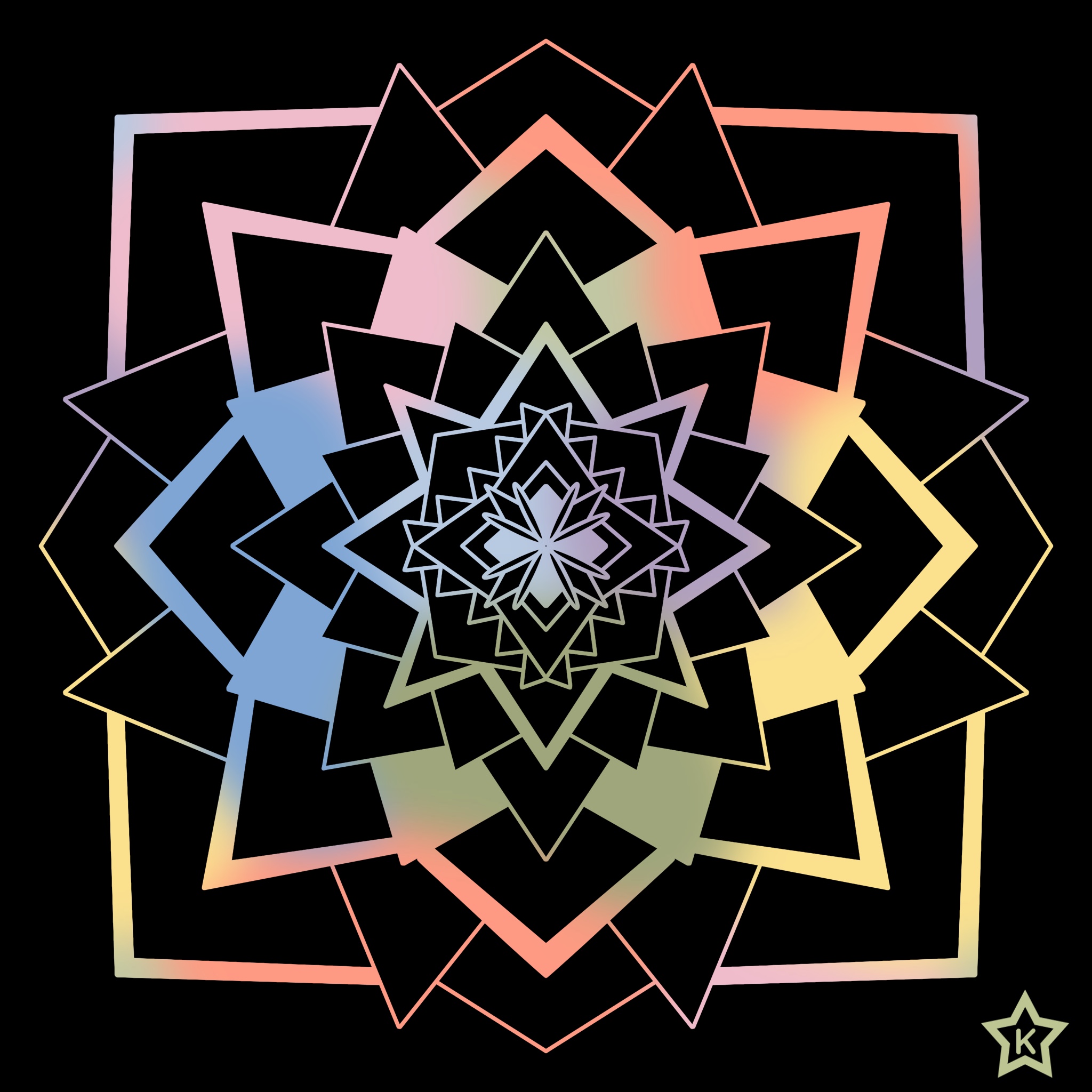 Mandala dessiné à l’iPad comme geste apaisant pendant une surcharge mentale