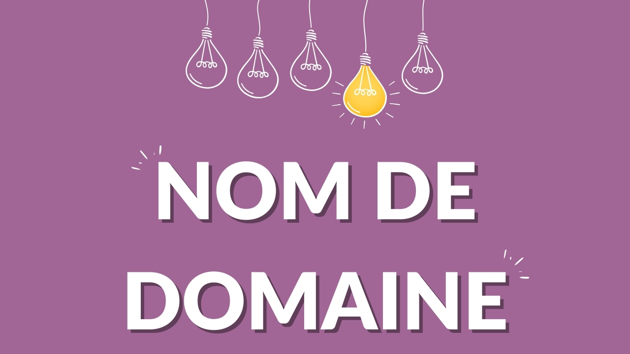Illustration avec le mot "Nom de domaine" pour le glossaire du web