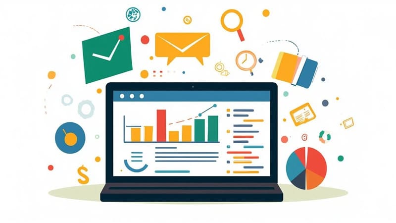 tableau de bord avec statistiques de newsletter email