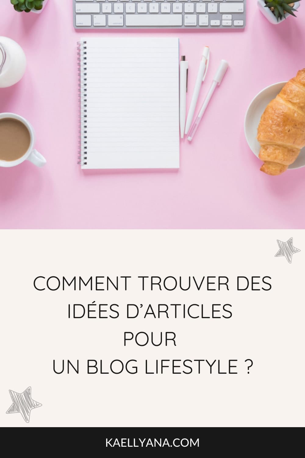 Épingle Pinterest sur comment trouver des idées d’articles pour un blog lifestyle avec bureau rose pastel